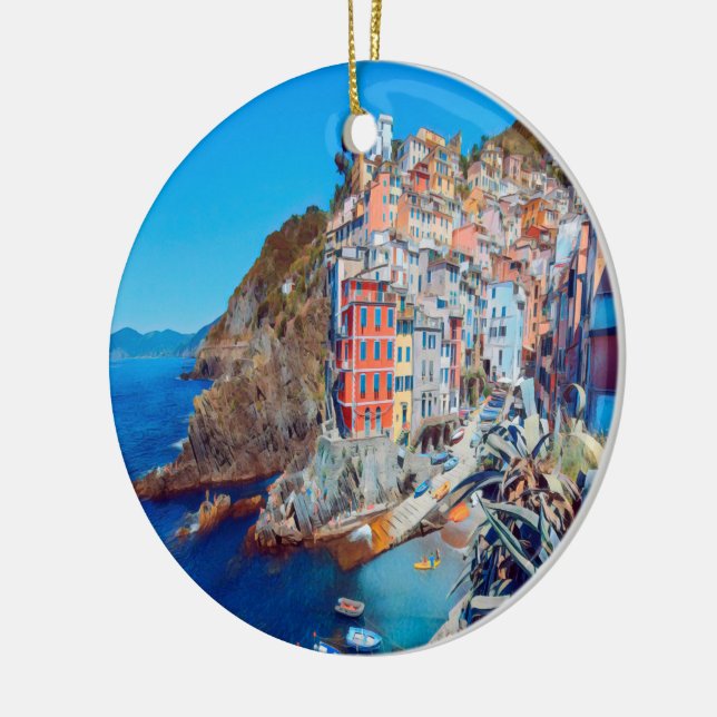 ldp RIOMAGGIORE - Cinque Terre - Keramik Ornament (Links)