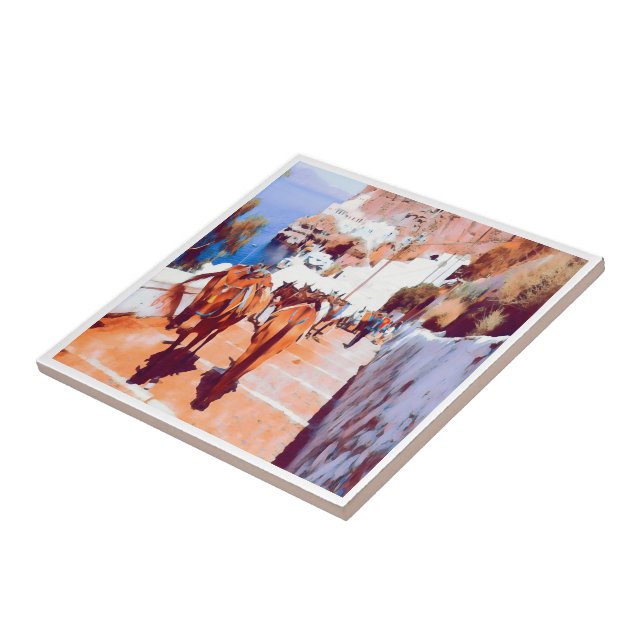 ldp SANTORINI - Donkey trail - Fira - Fliese (Seite)