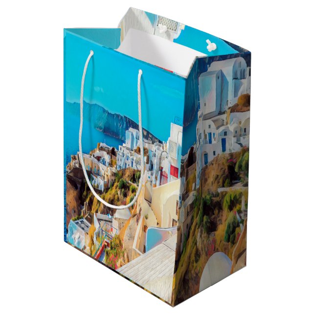 ldp SANTORINI - Panorama - Mittlere Geschenktüte (Rückseite Schrägansicht)