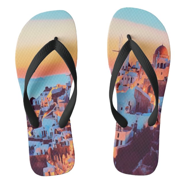 ldp SANTORINI - Panorama - nach Nacht - Flip Flops (Fußbett)