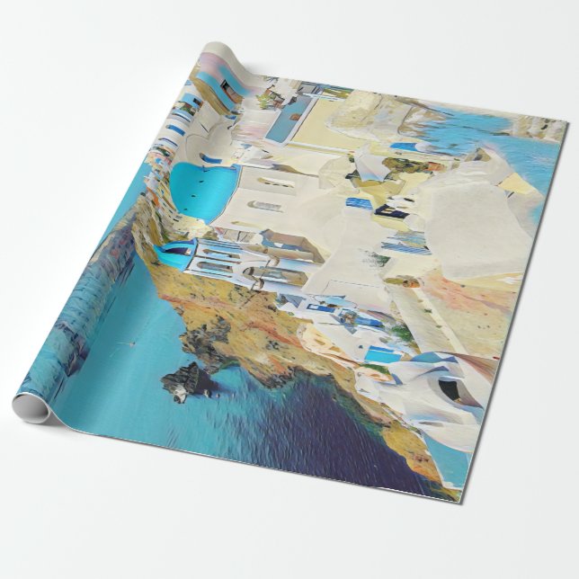ldp SANTORINI - view - Geschenkpapier (Ungerollt)