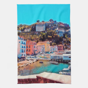 ldp SORRENTO - Panorama - Strand - Geschirrtuch