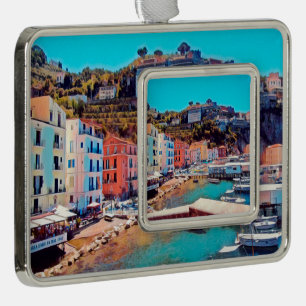 ldp SORRENTO - Panorama - Strand - Rahmen-Ornament Silber