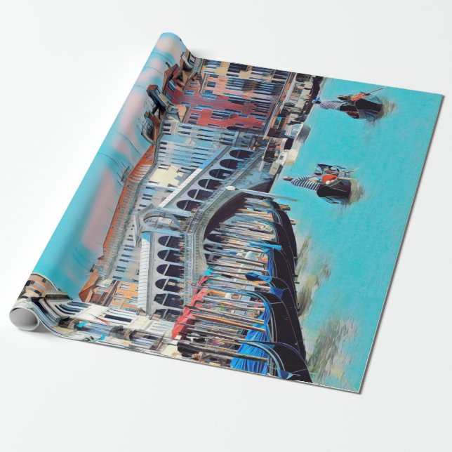 ldp VENICE - Gondeln - Rialto - Geschenkpapier (Ungerollt)