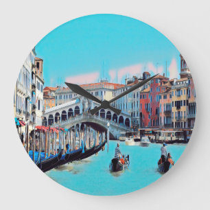 ldp VENICE - Gondeln - Rialto - Große Wanduhr