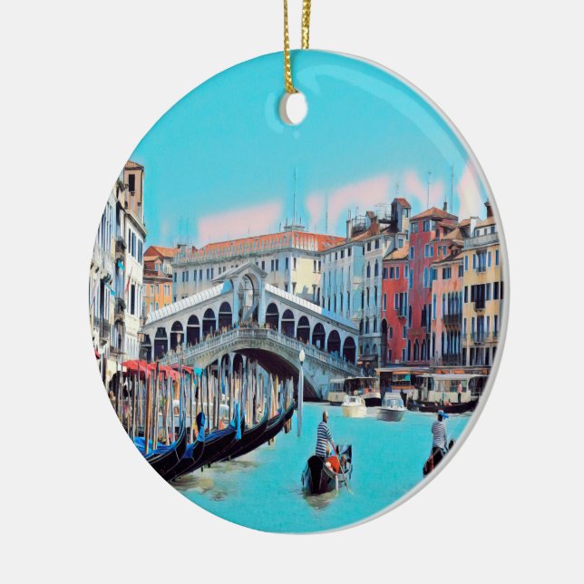 ldp VENICE - Gondeln - Rialto - Keramik Ornament (Links)