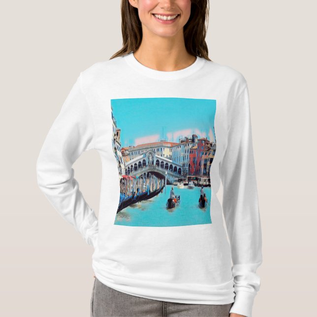ldp VENICE - Gondeln - Rialto - T-Shirt (Vorderseite)