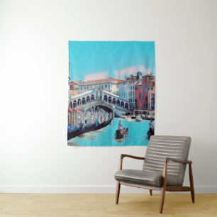 ldp VENICE - Gondeln - Rialto - Wandteppich