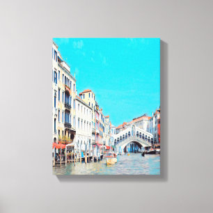 ldp VENICE - Grand Canal - Rialto Beach - Leinwanddruck