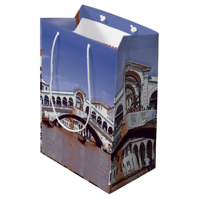 ldp Venice - RIALTO BRIDGE - Mittlere Geschenktüte (Rückseite Schrägansicht)