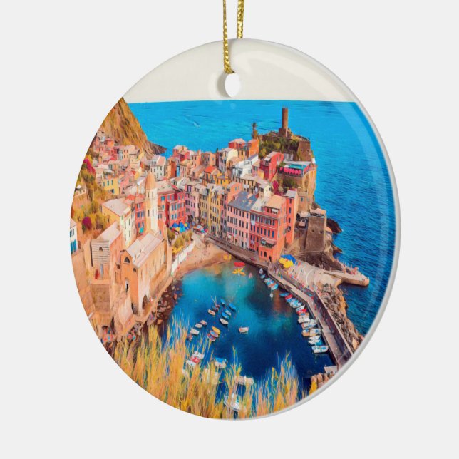 ldp VERNAZZA - Cinque Terre - Keramik Ornament (Links)