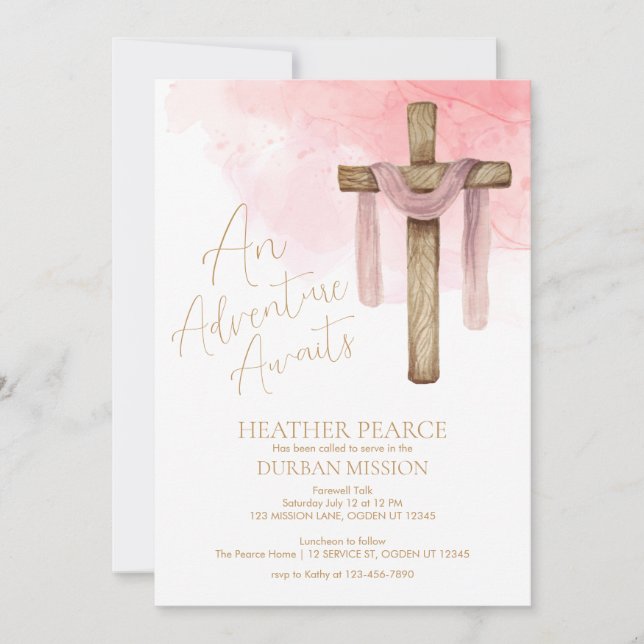 LDS Missionar geht weg Party Einladung (Vorderseite)