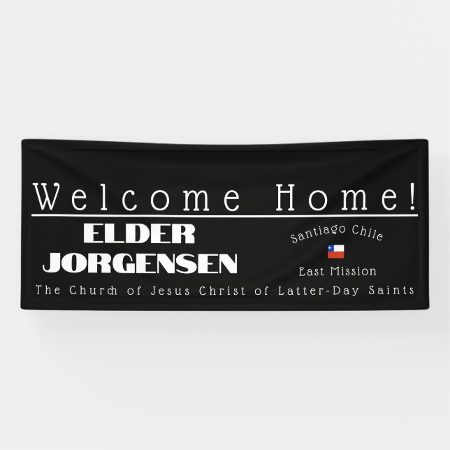 LDS Missionar Welcome Zuhause Custom Banner Poster (Horizontal)