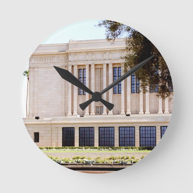Lds mormon mesa arizona runde wanduhr (Vorderseite)