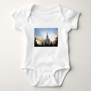 LDS Mormon Oquirrh Mountain Utah Tempel Baby Strampler