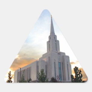 LDS Mormon Oquirrh Mountain Utah Tempel Dreieckiger Aufkleber