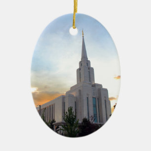 LDS Mormon Oquirrh Mountain Utah Tempel Keramik Ornament