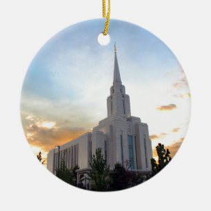 LDS mormon Oquirrh Mountain Utah Tempel Keramikornament