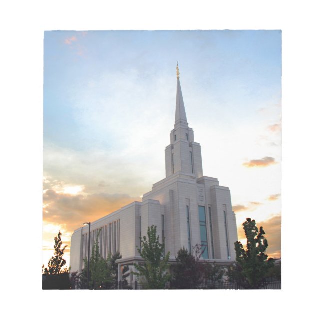 LDS mormon Oquirrh Mountain Utah Tempel Notizblock (Vorderseite)