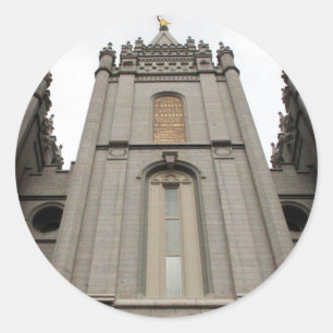 LDS Mormon Salt Lake City Tempel-Fotografie Runder Aufkleber