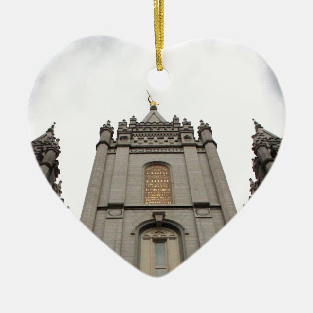 LDS Mormon Salt Lake City Temple Fotograph Keramikornament (Vorne)