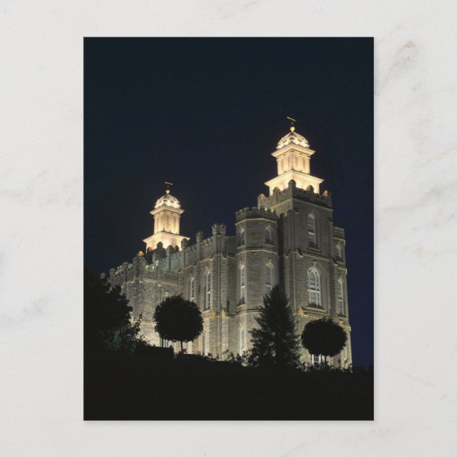 LDS Mormon Temple Logan, Utah Postkarte (Vorderseite)