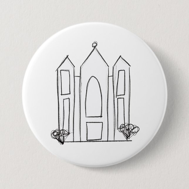 LDS Salt Lake City Tempel Button (Vorderseite)