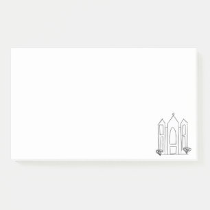 LDS Salt Lake City Tempel einfach modern mormonisc Post-it Klebezettel