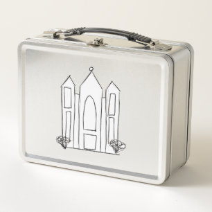 LDS Salt Lake City Tempel einfacher moderner Mormo Metall Brotdose
