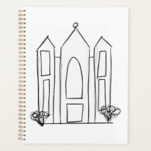 LDS Salt Lake City Tempel einfacher moderner Mormo Planer