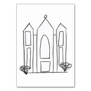 LDS Salt Lake City Tempel einfacher moderner Mormo Tischnummer