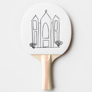 LDS Salt Lake City Tempel einfacher moderner Mormo Tischtennis Schläger