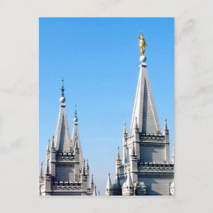 lds salt lake city tempel engel moroni postkarte