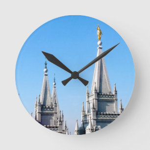 lds salt lake city tempel engel moroni runde wanduhr