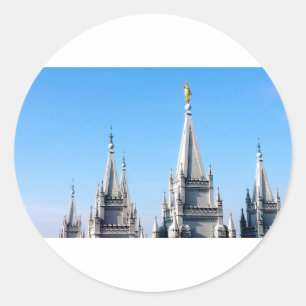 lds salt lake city tempel engel moroni runder aufkleber