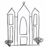 LDS Salt Lake City Tempel Freistehende Fotoskulptur<br><div class="desc">Einfach handgezeichnete LDS Salt Lake City UT Temple. Ideal für diejenigen,  die den SLC-Tempel Liebe. Die handgezeichneten unperfekten Linien machen es auch für Kinder großartig!</div>
