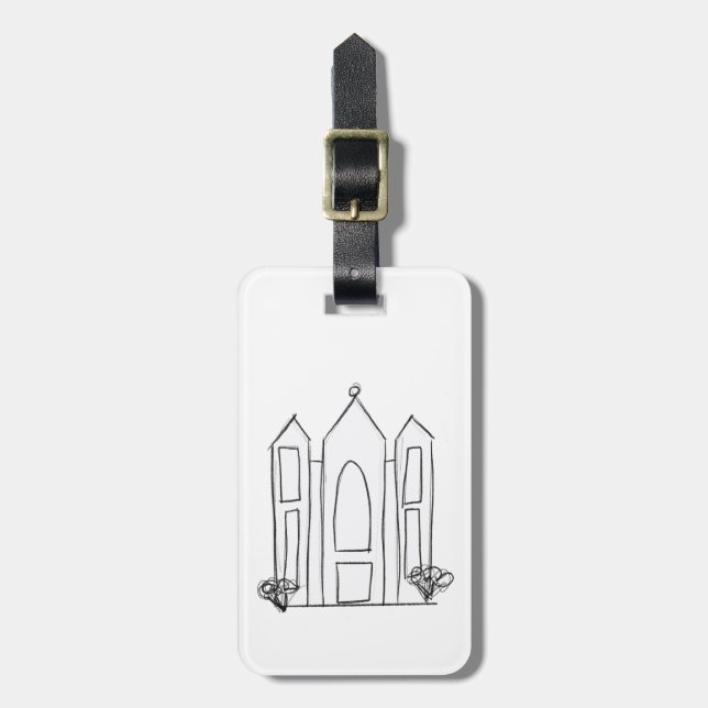 LDS Salt Lake City Tempel Gepäckanhänger (Vorderseite vertikal)