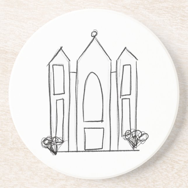 LDS Salt Lake City Tempel Getränkeuntersetzer (Vorne)