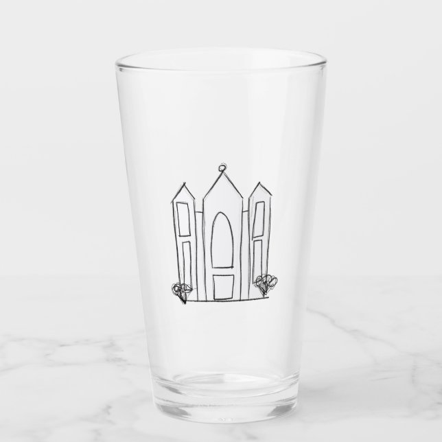 LDS Salt Lake City Tempel Glas (Vorderseite)