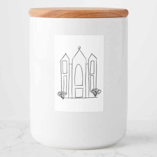LDS Salt Lake City Tempel Lebensmitteletikett (Vorderseite)