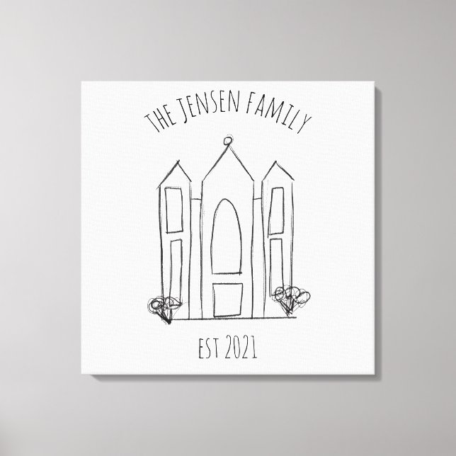 LDS Salt Lake City Tempel Leinwanddruck (Vorderseite)