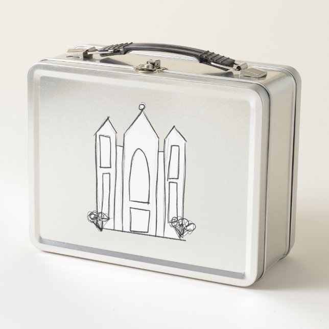 LDS Salt Lake City Tempel Metall Brotdose (Vorderseite)