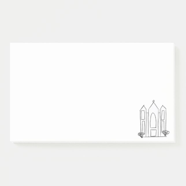 LDS Salt Lake City Tempel Post-it Klebezettel (Vorderseite)