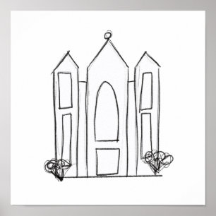 LDS Salt Lake City Tempel Poster