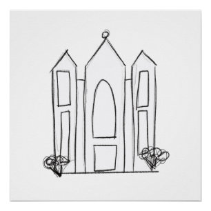 LDS Salt Lake City Tempel Poster