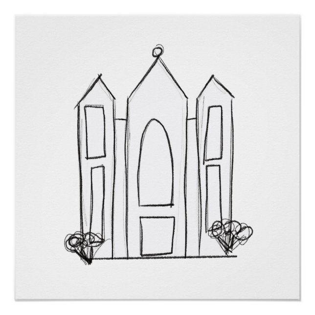 LDS Salt Lake City Tempel Poster (Vorderseite)
