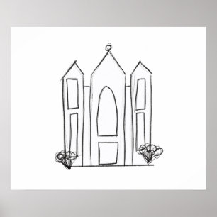 LDS Salt Lake City Tempel Poster
