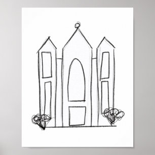 LDS Salt Lake City Tempel Poster