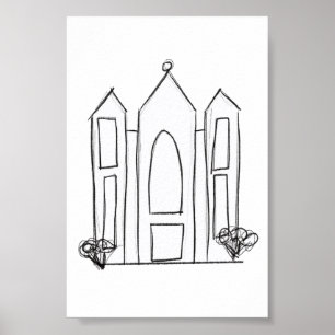 LDS Salt Lake City Tempel Poster