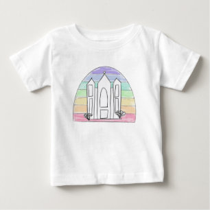 LDS Salt Lake City Tempel Regenbogen Sonnenunterga Baby T-shirt